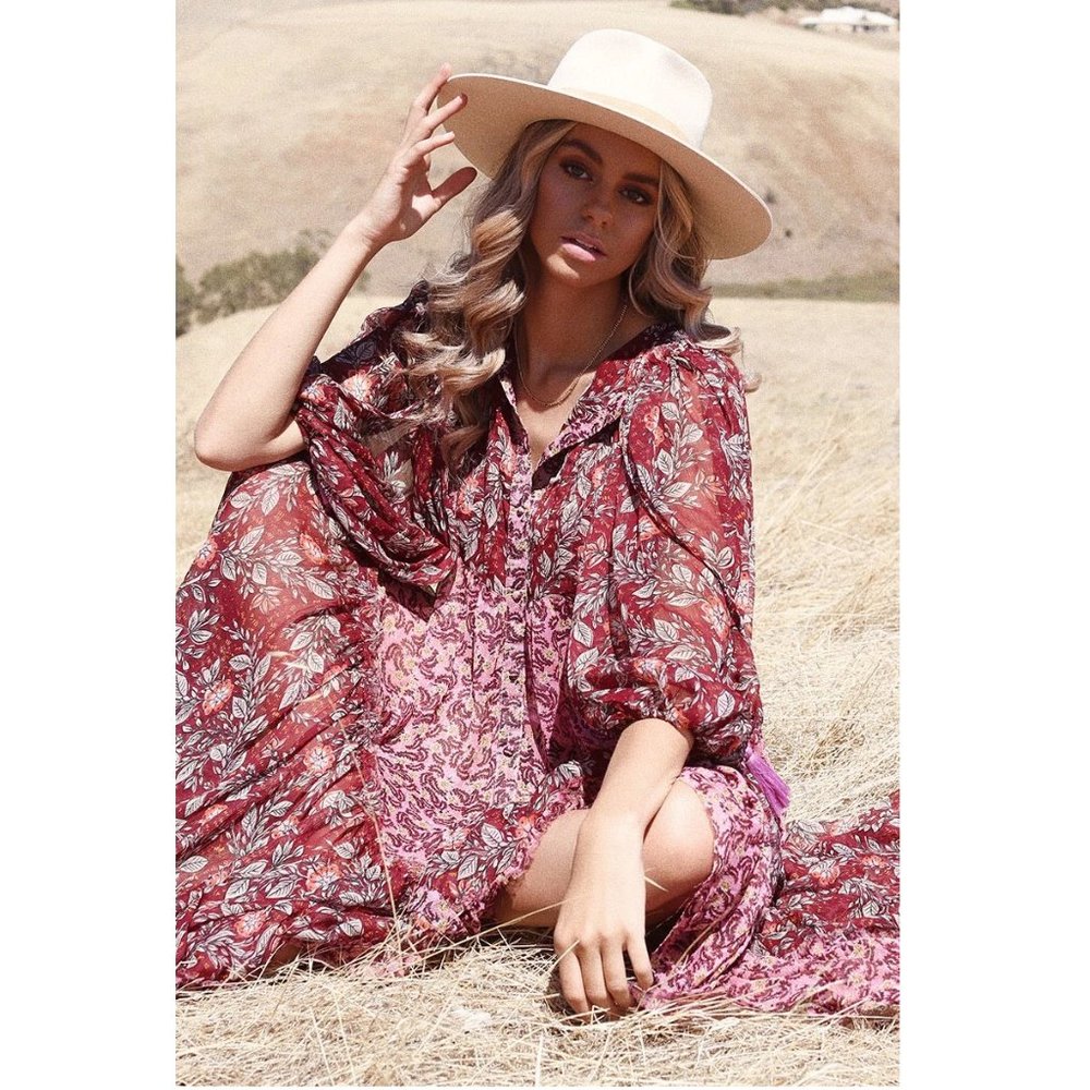 NWT! Free People Estelle Chiffon Maxi Dress
